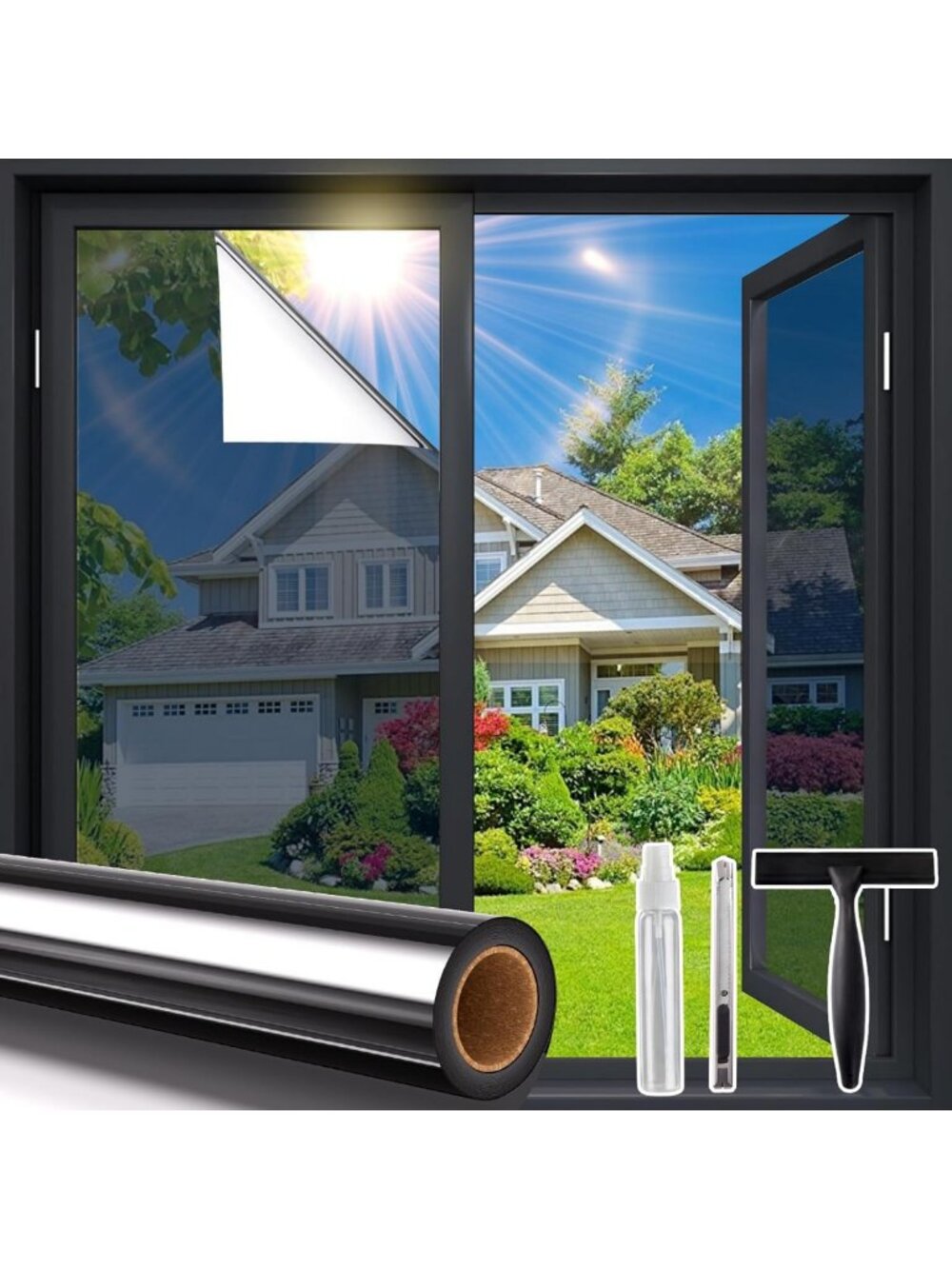 One Way Reflective Window Film - UV Blocking, Heat Control, Shatterproof Tint